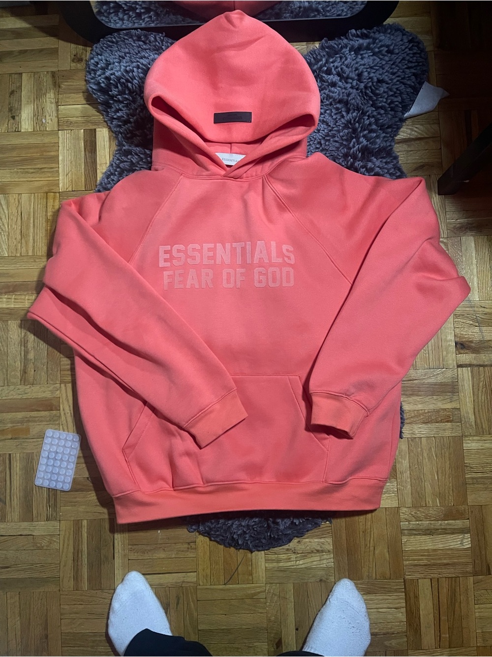 Essentials Fear of God Coral Crewneck Hoodie